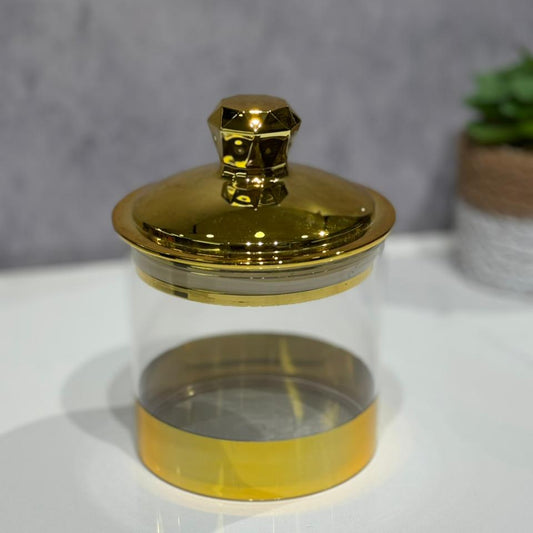 ORGANIZADOR CILINDRICO CON TAPA DORADA