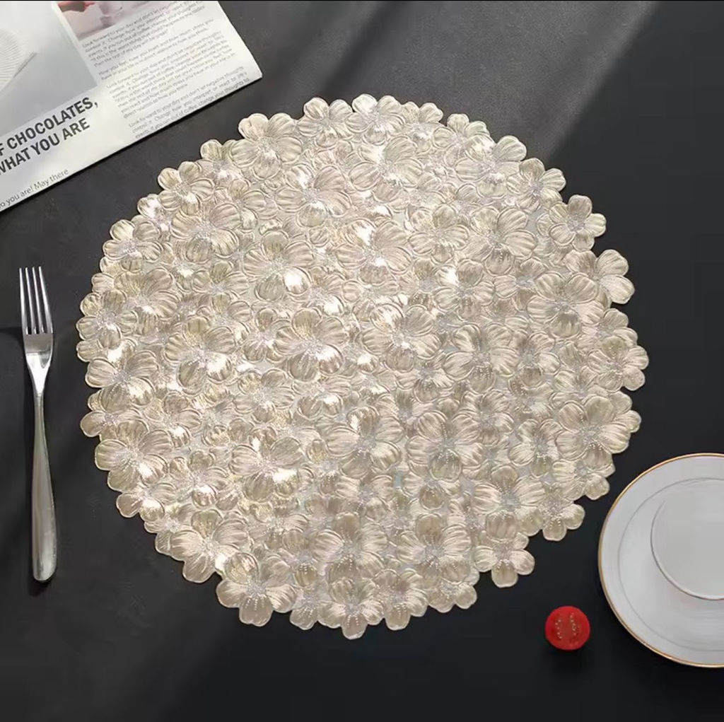 INDIVIDUAL REDONDO DE FLORES