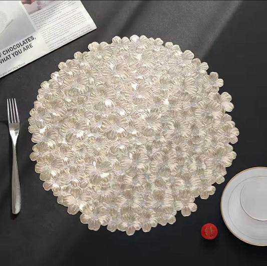 INDIVIDUAL REDONDO DE FLORES