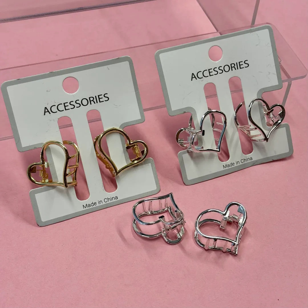 PINZAS DE CORAZON METALICAS