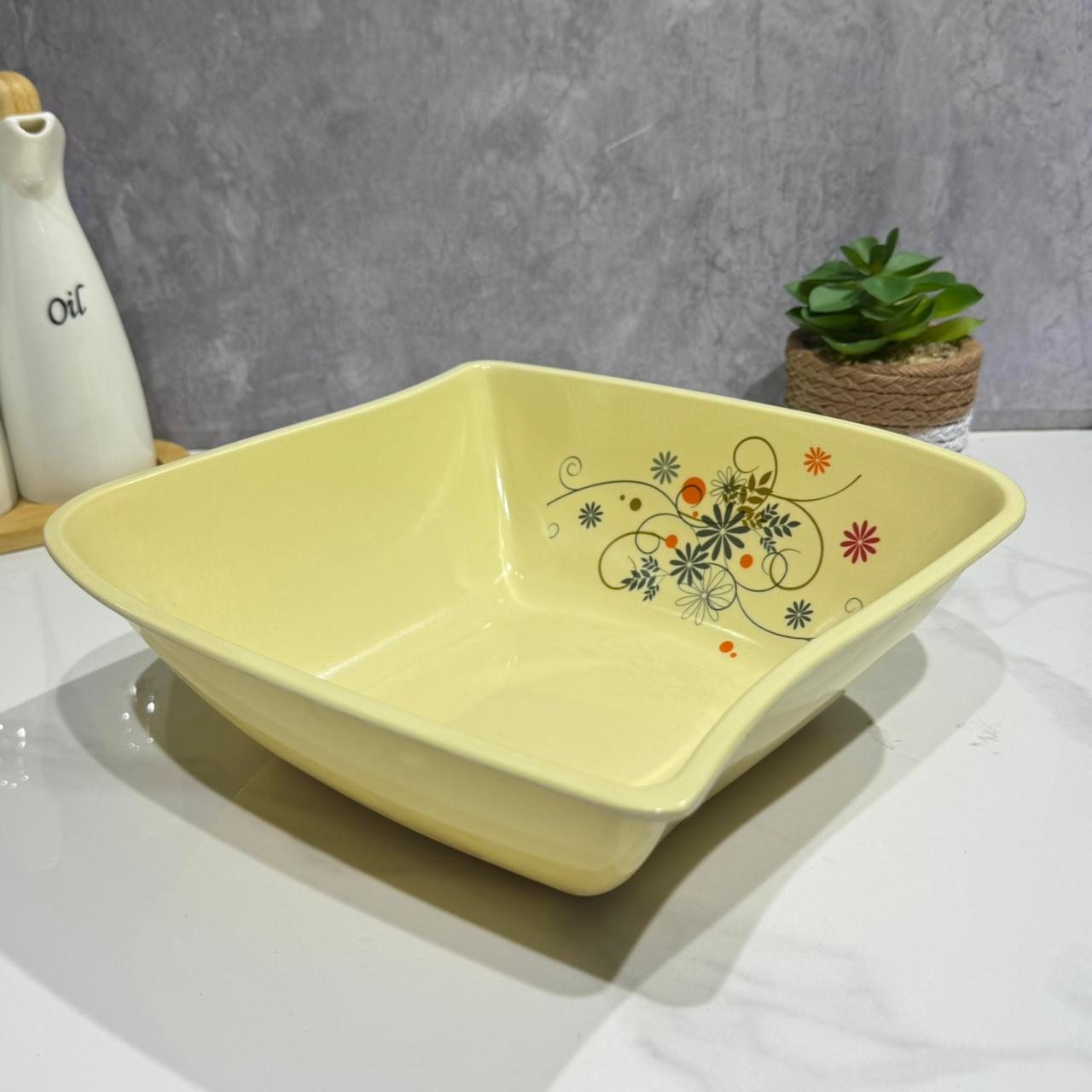 BANDEJA FLORAL CUADRADA