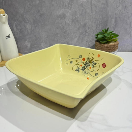 BANDEJA FLORAL CUADRADA