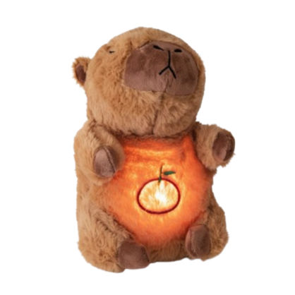 PELUCHE CAPIBARA QUE REPIRA CON LUZ Y SONIDO