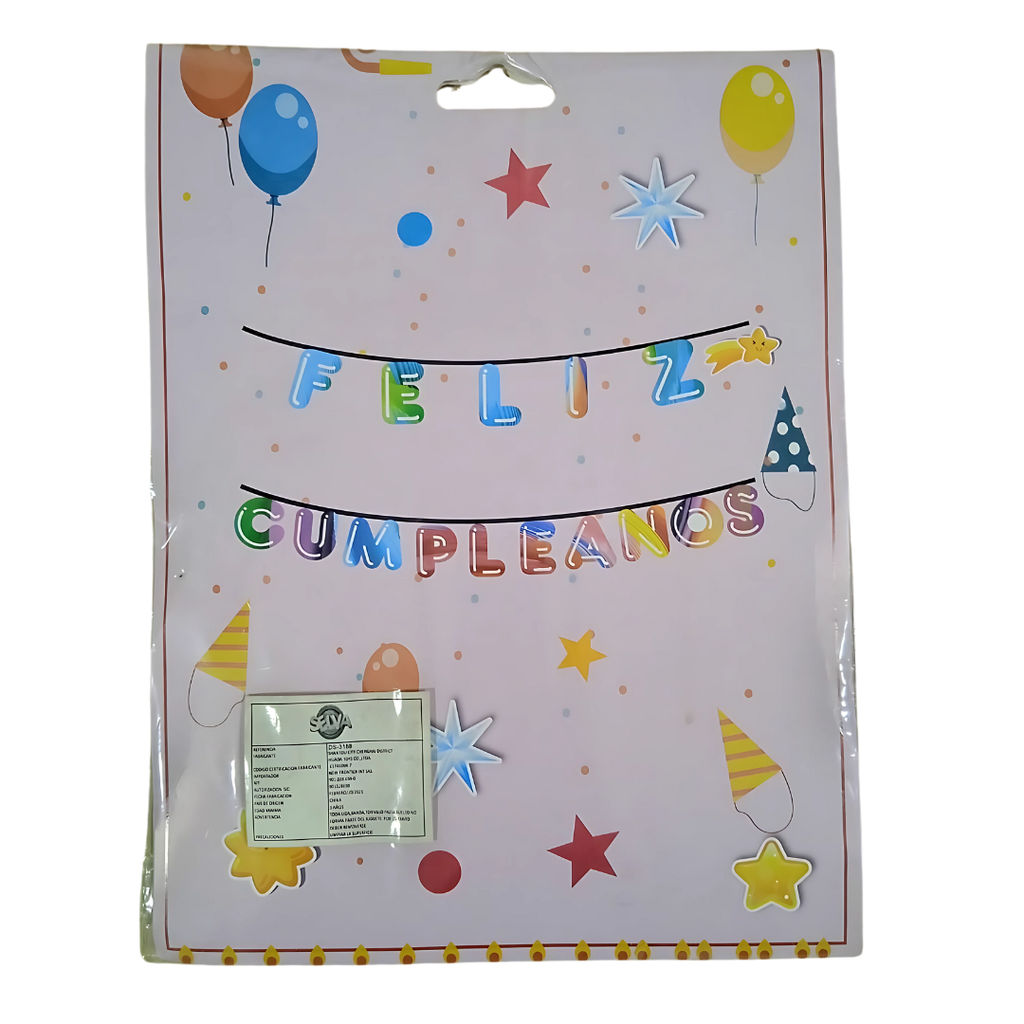 FESTÓN COLORIDO FELIZ CUMPLEAÑOS