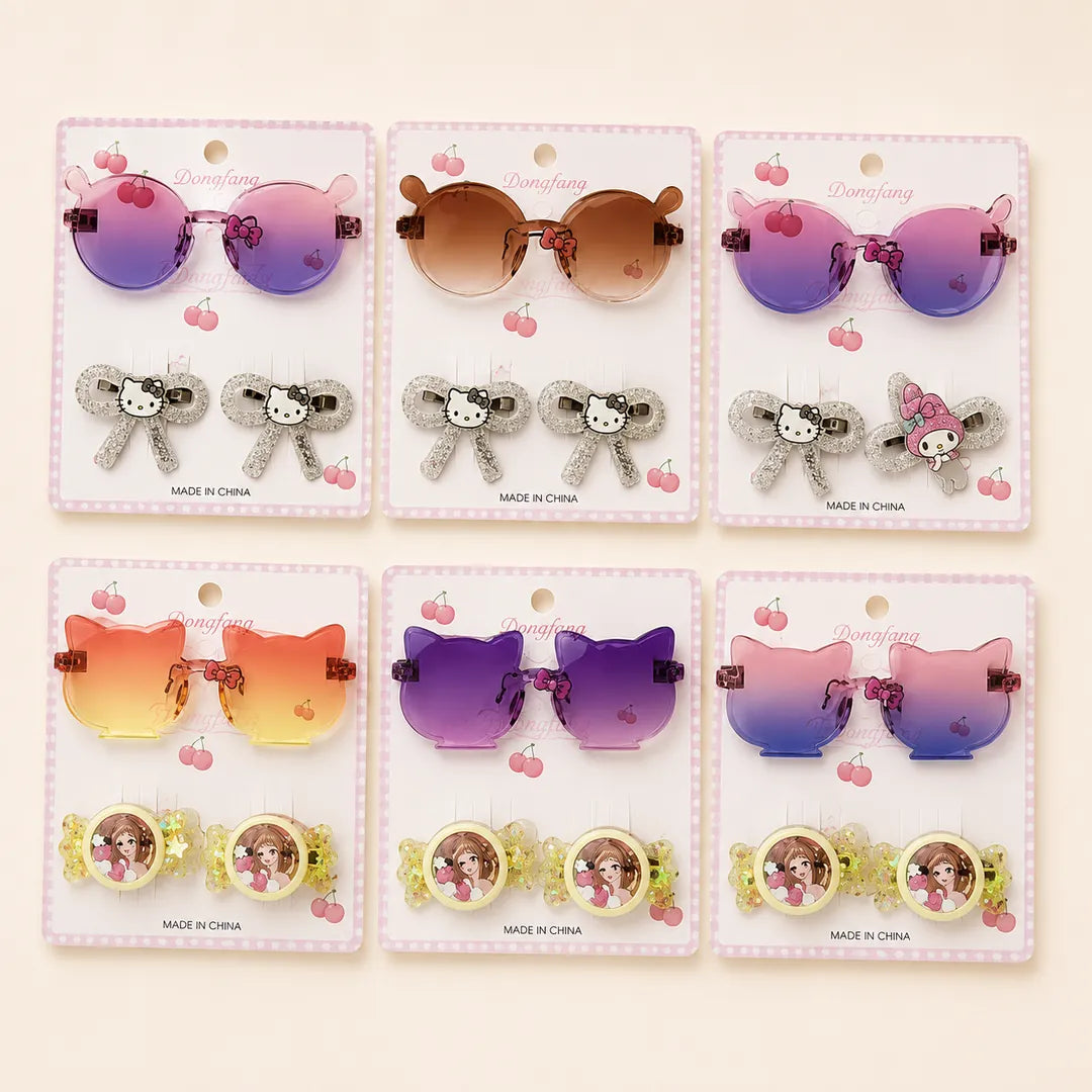 SET DE GAFAS Y GANCHOS