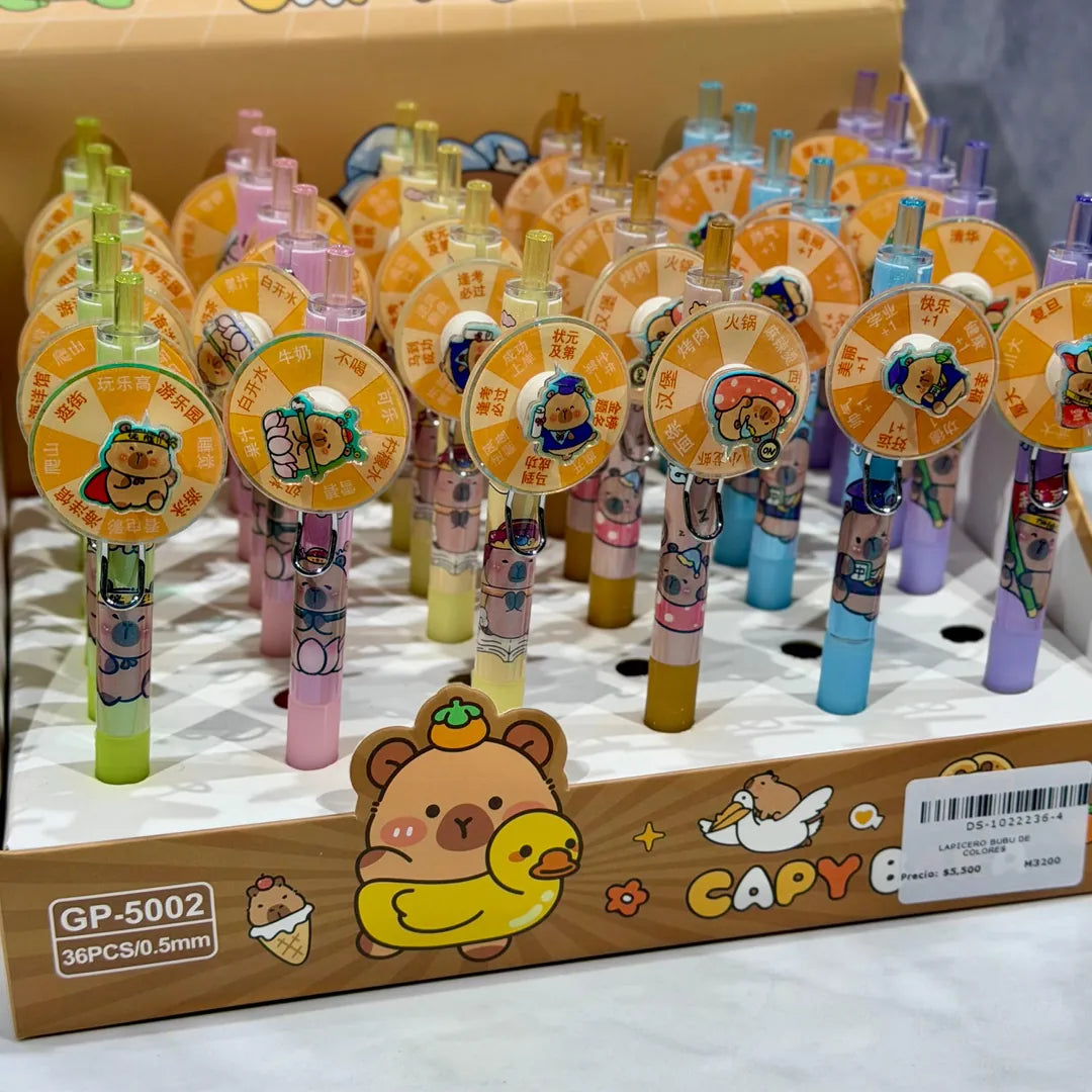 LAPICERO RULETA DE CAPIBARA