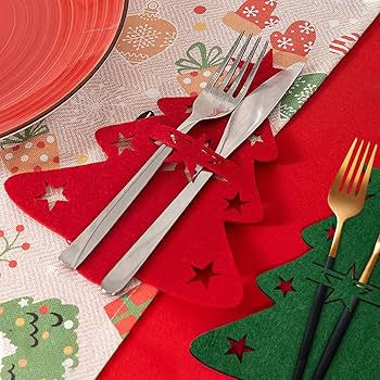 PORTA CUBIERTOS NAVIDEÑO