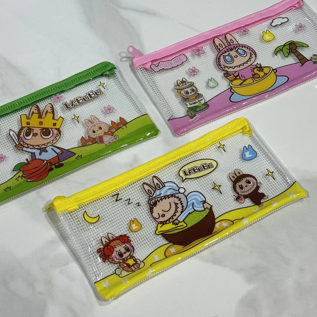 CARTUCHERA TRANSPARENTE PERSONAJES