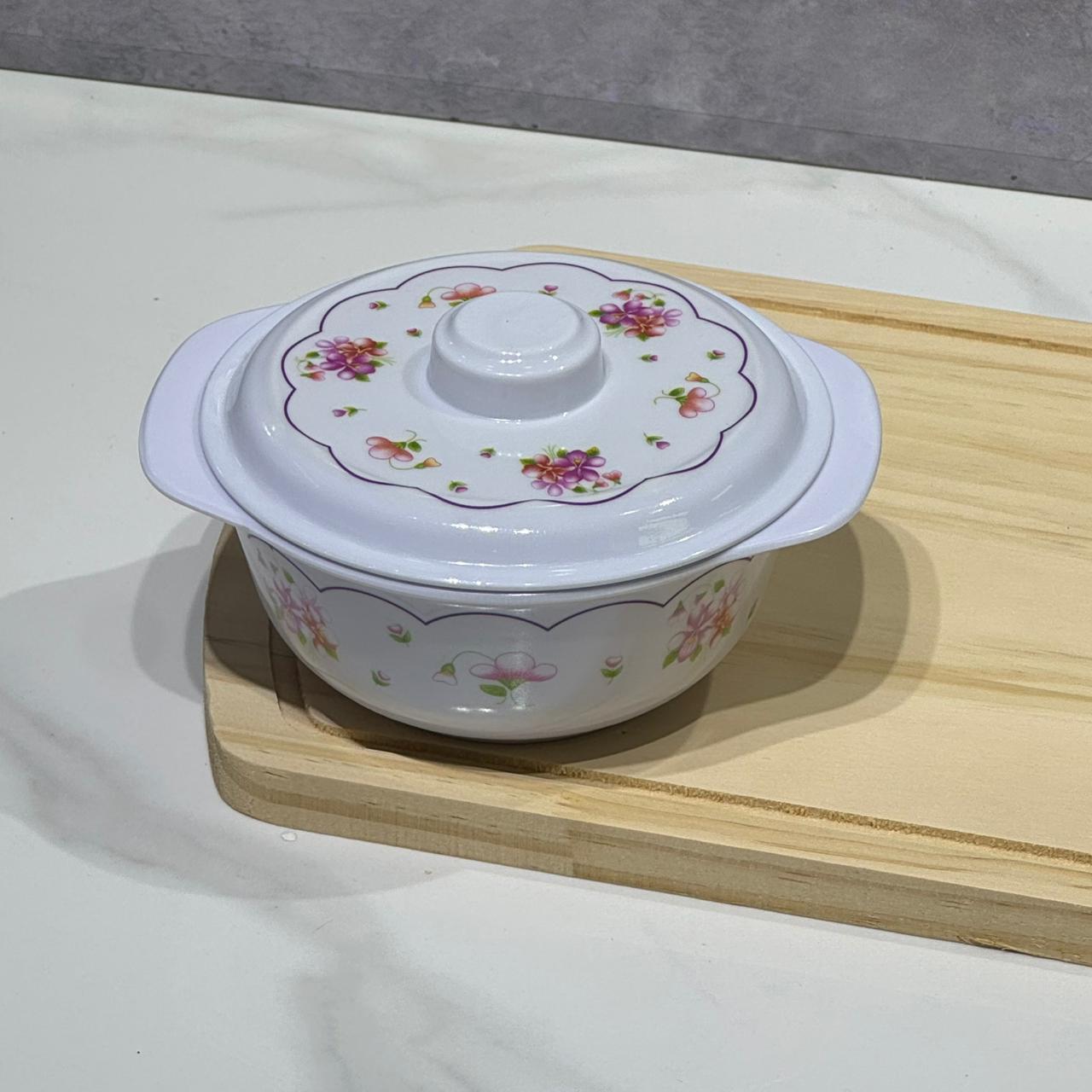 TAZÓN DE MELAMINA FLORAL