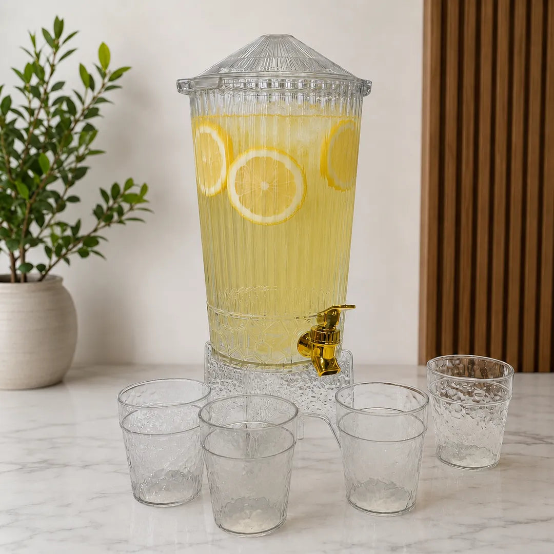 DISPENSADOR ACRILICO + VASOS