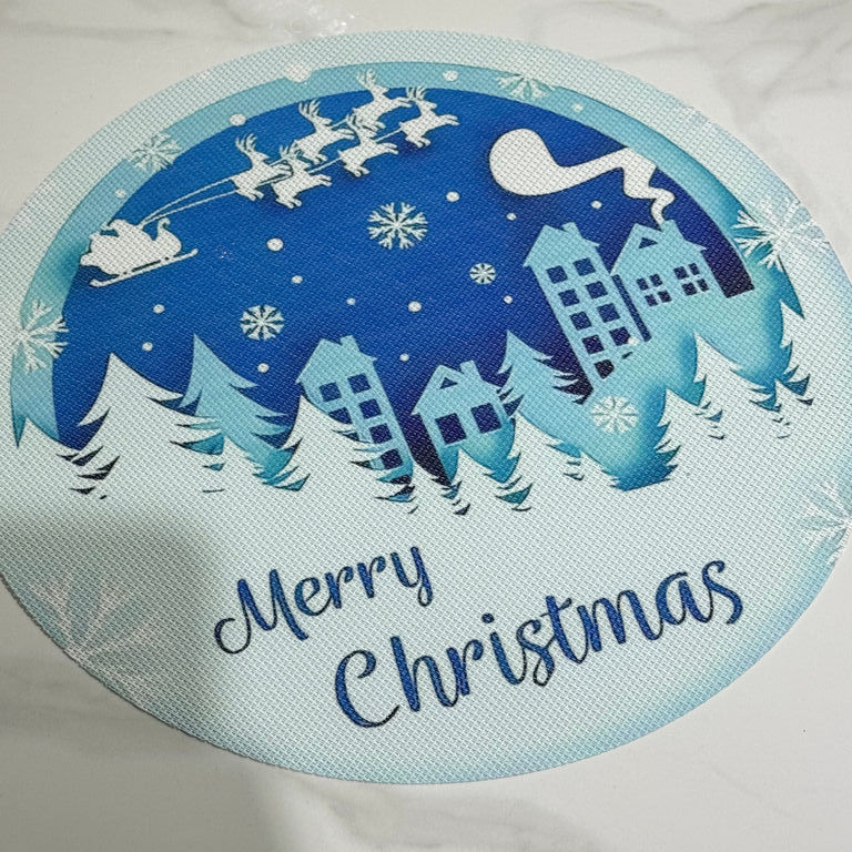 INDIVIDUAL NAVIDEÑO REDONDO ESTAMPADO