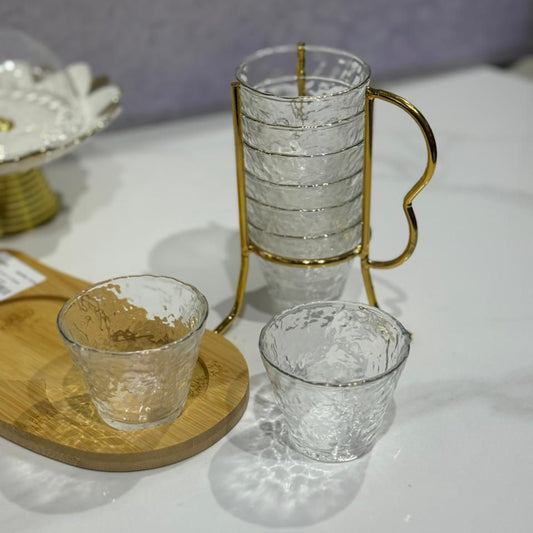 COPAS DE VIDRIO X6 CON EXHIBIDOR