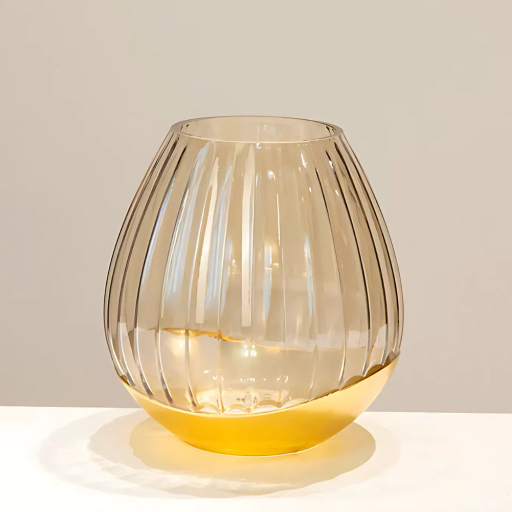 FLORERO DE VIDRIO OVALADO