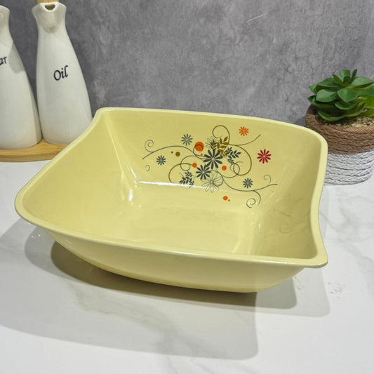 BANDEJA FLORAL CUADRADA