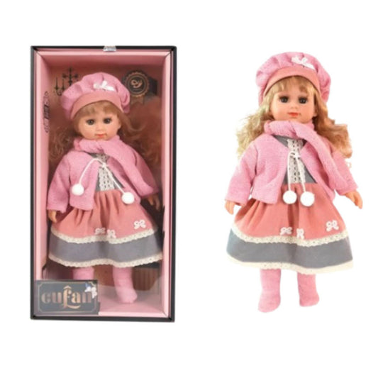 MUÑECA EN CAJA CON BOINA