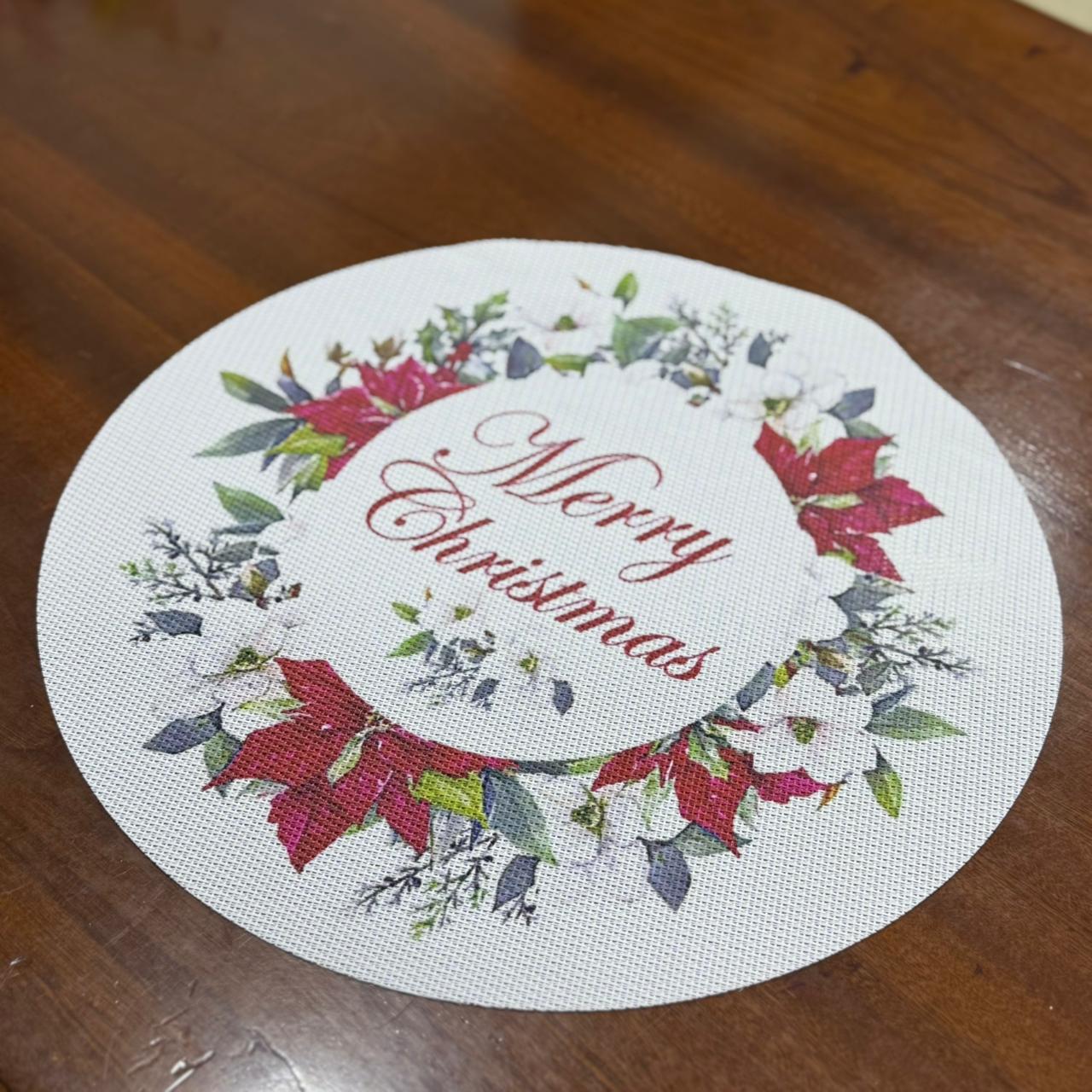 INDIVIDUAL NAVIDEÑO REDONDO ESTAMPADO