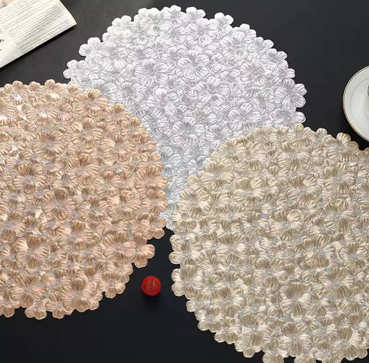 INDIVIDUAL REDONDO DE FLORES