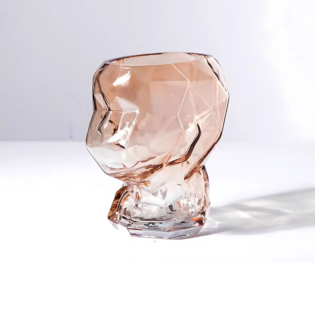 FLORERO DE VIDRIO FORMA DE ROSTRO PEQUEÑO