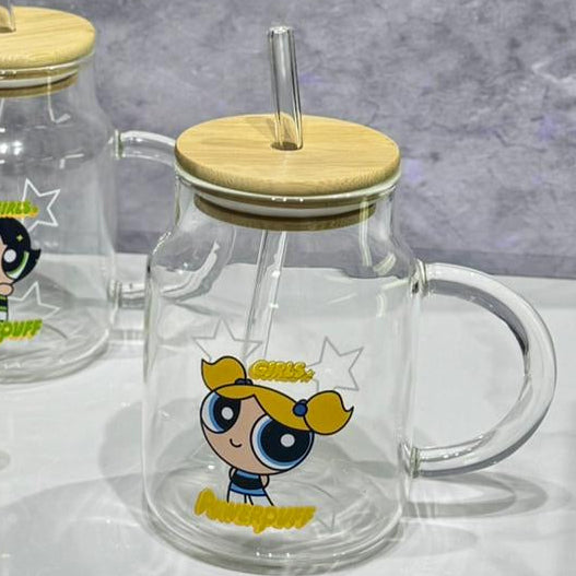 VASO DE VIDRIO DE LAS CHICAS SUPERPODEROSAS