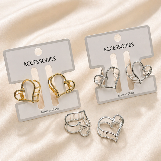 PINZAS DE CORAZON METALICAS