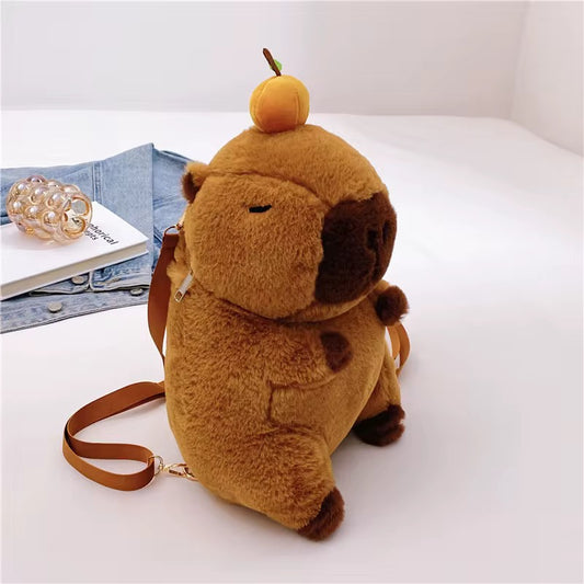 BOLSO DE PELUCHE DE CAPIBARA