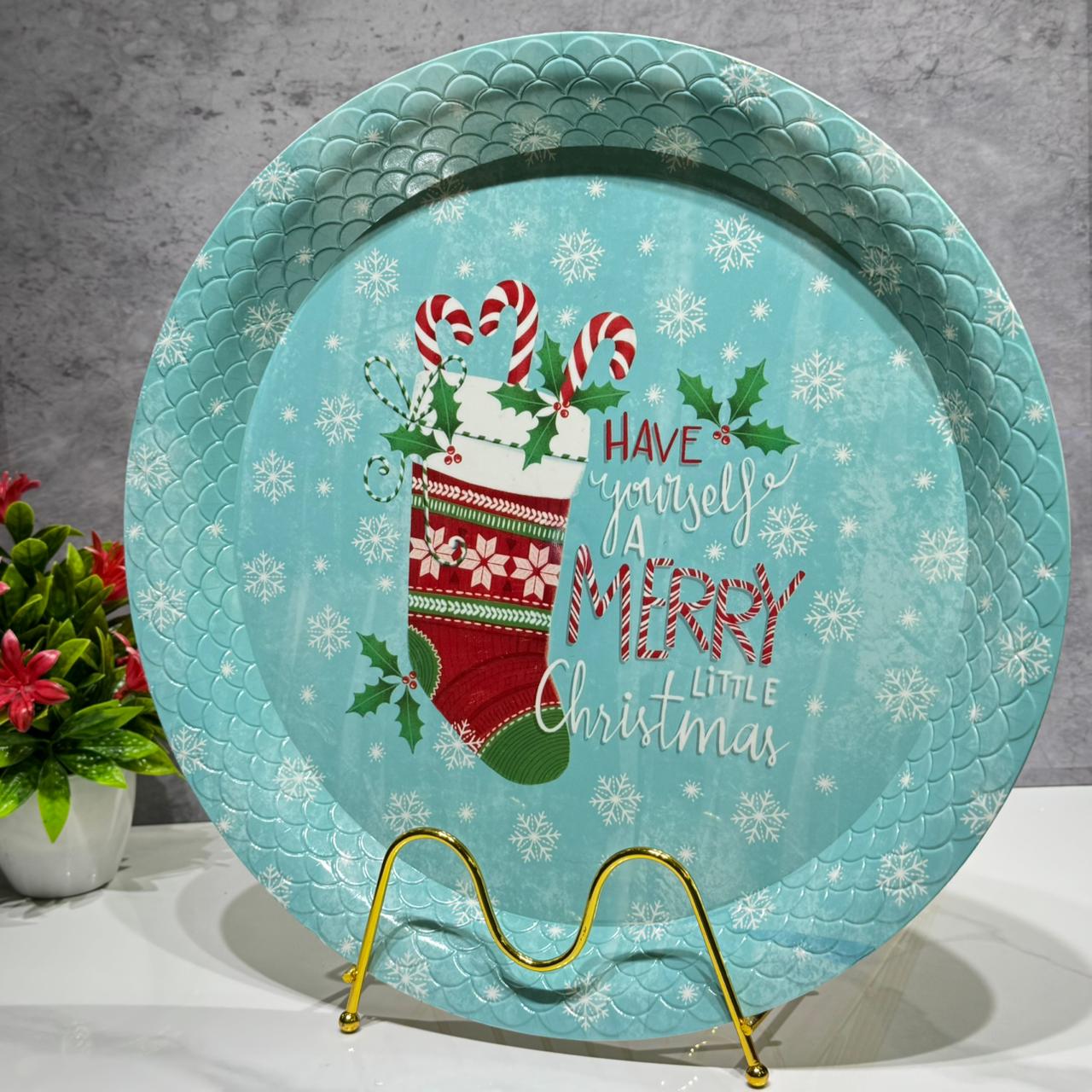 BANDEJA NAVIDEÑA REDONDA