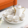 JUEGO DE TÉ X6 POCILLOS + BANDEJA GIRATORIA