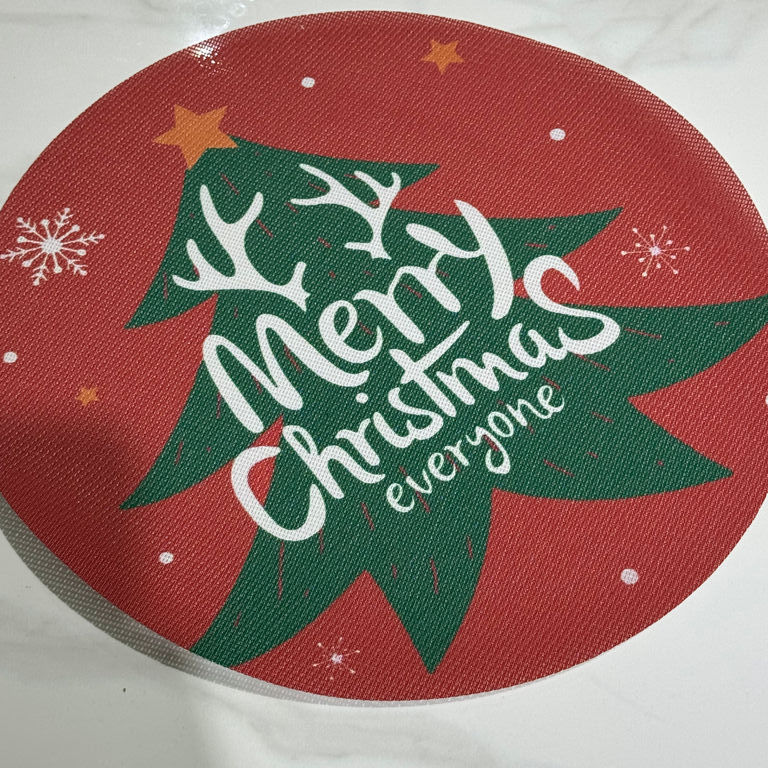 INDIVIDUAL NAVIDEÑO REDONDO ESTAMPADO