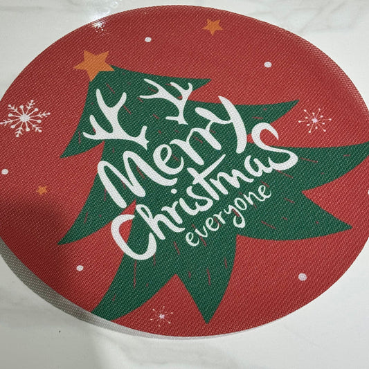 INDIVIDUAL NAVIDEÑO REDONDO ESTAMPADO