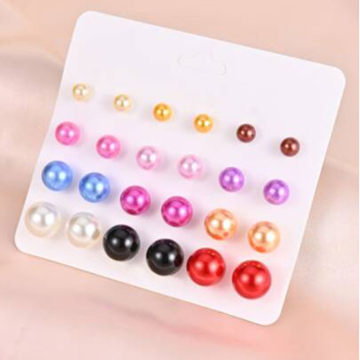 ARETES DE PERLA COLORES