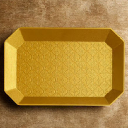 BANDEJA DORADA OCTAGONAL