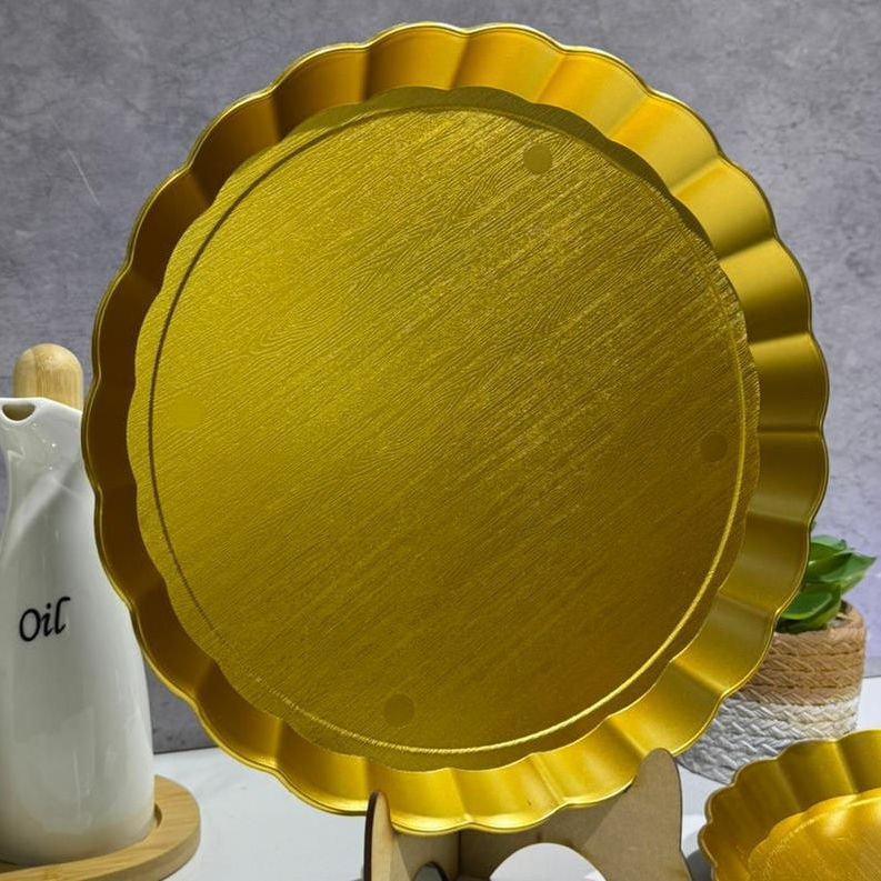 BANDEJA DORADA REDONDA