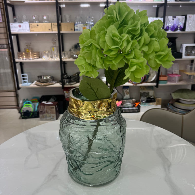 FLORERO DE VIDRIO IRREGULAR