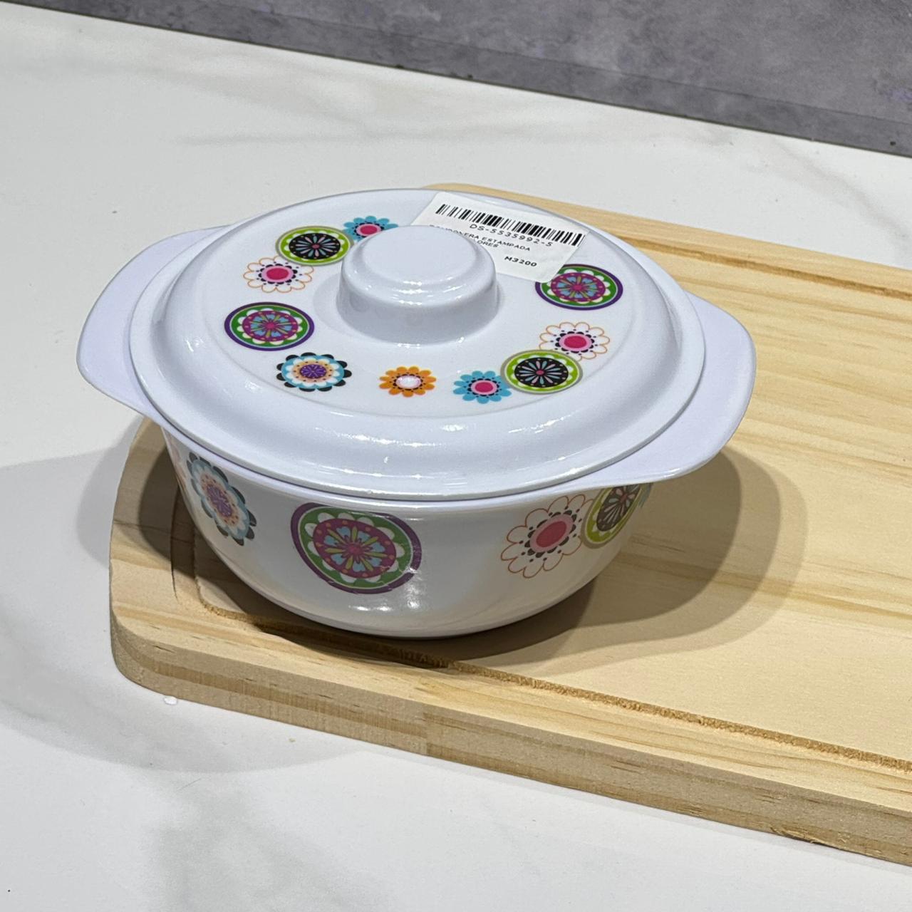 TAZÓN DE MELAMINA FLORAL